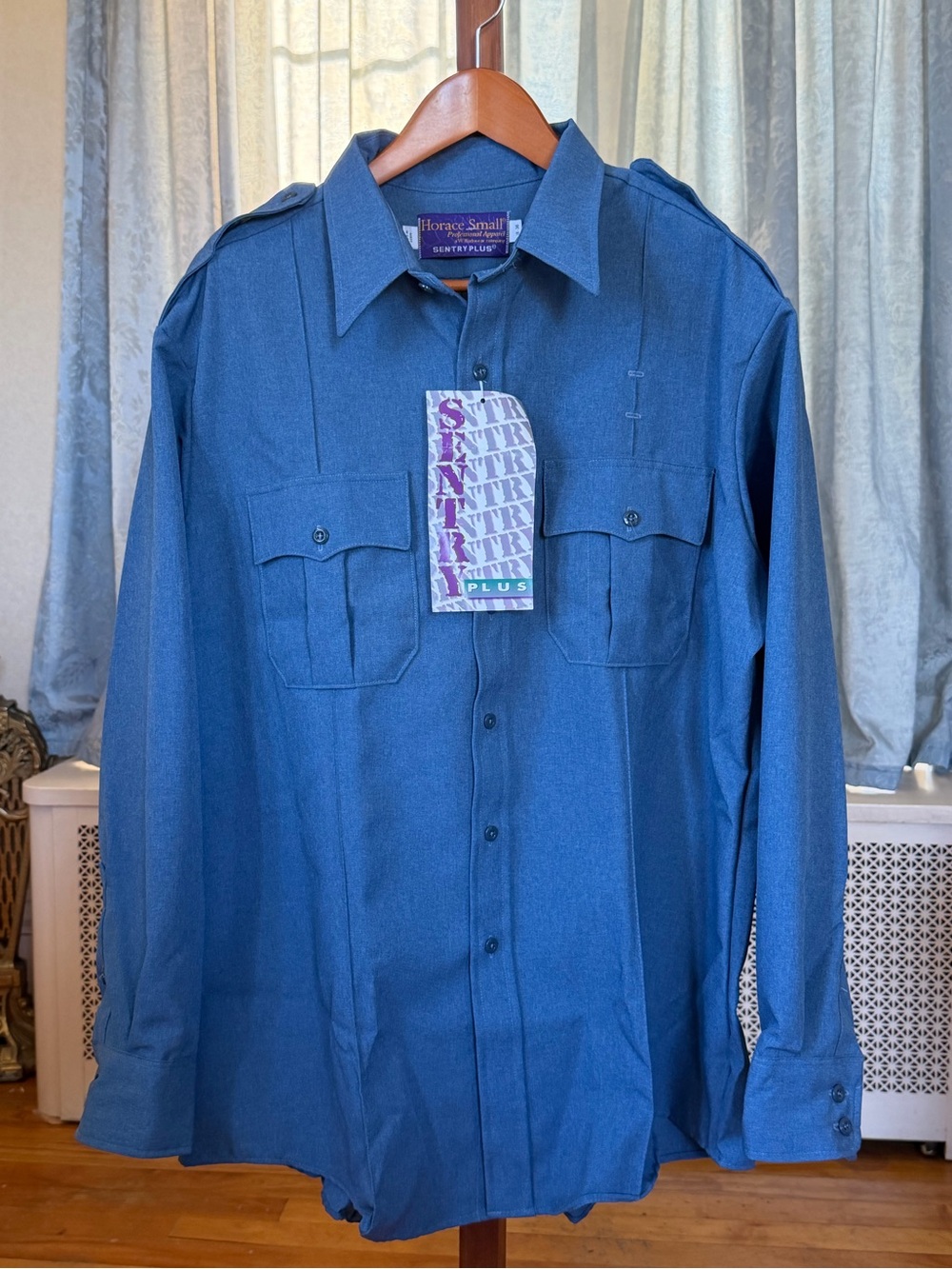 Horace Small Men’s Navy Long-Sleeve Button-Front Shirt
